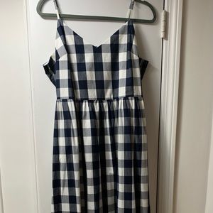 Gently worn (two times) JCrew plaid summer dress size 16